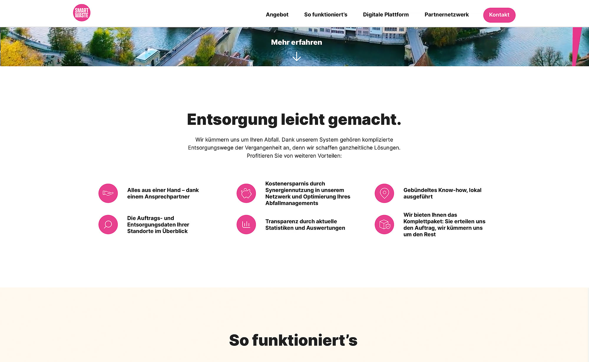 SmartWaste Website Einstieg-Section